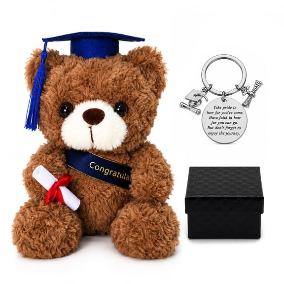 MetMetalrt Graduation Bear Take Pride In How Far You've Come Have Faith in How Far You Can Go, Blue