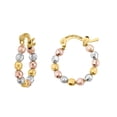 thumbnail image 1 of Arracadas Esferas Facetadas 1.8 Cm Oro 14 K Joyería M De León Arracadas Esferas, 1 of 3