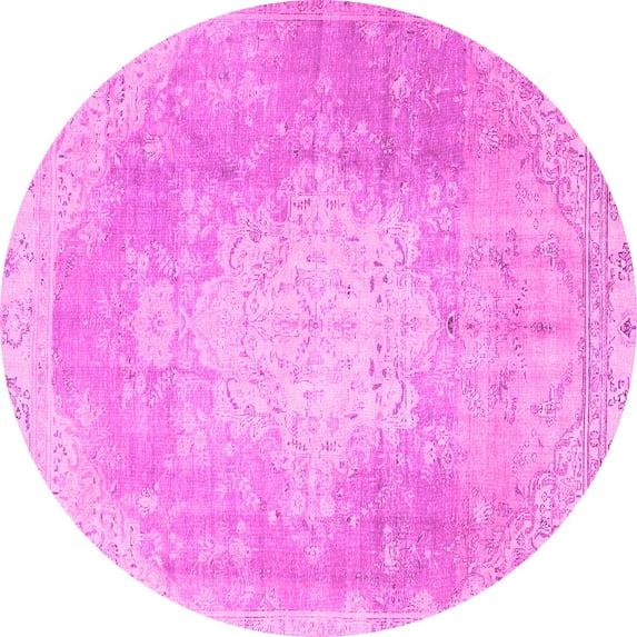 Ahgly Company Indoor Round Persian Pink Traditional Area Rugs, 5' Round