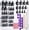 Black, variant on White Press  Toenails for Women with  Glue, 120 count White   Press ons  Toenail Kit,   Tips Square,   Nails Glue  , False Toenails for Missing Toenail