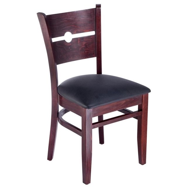 Chaise Arrière Lolly en Acajou Noir (Lot de 2)