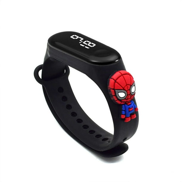 Reloj digital Marvel para ninos Spiderman iron Man Mickey Minnie reloj deportivo LED reloj informal de silicona para ninos reloj pulsera Tan Jianjun unisex Walmart en linea