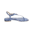 thumbnail image 2 of RALPH LAUREN Womens Navy Floral Comfort Logo Ellington Round Toe Buckle Thong Sandals Shoes 7.5 B, 2 of 3