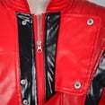 thumbnail image 5 of Cosplay Costume Red Leather Jacket Pop Music Superstar Outfit for Halloween Stage Performance Show Red S, 5 of 6