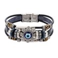 thumbnail image 2 of Eosunjian Faux Leather Bracelet Bohemian Multilayer Beads Vintage Geometric Decorative Gift Men Women Turkish Evil Eye Charm Bracelet Jewelry for Daily Life Style C, 2 of 13