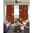 thumbnail image 6 of Japanese Style Kitchen Curtains Vintage Art Cranes Ocean Wave Red Cafe Short Curtains for Bathroom Blackout Window Curtain Grommet Small Window Treatment Drapes for Bedroom Living Room 27.5"x39"x2, 6 of 9