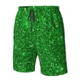 thumbnail image 5 of Disketp Men'S Swim Trunks Hawaiian Breathable Surf Beach Swimsuits Mesh Lining Beach Shorts With Pockets-Green Glitter, 5 of 9