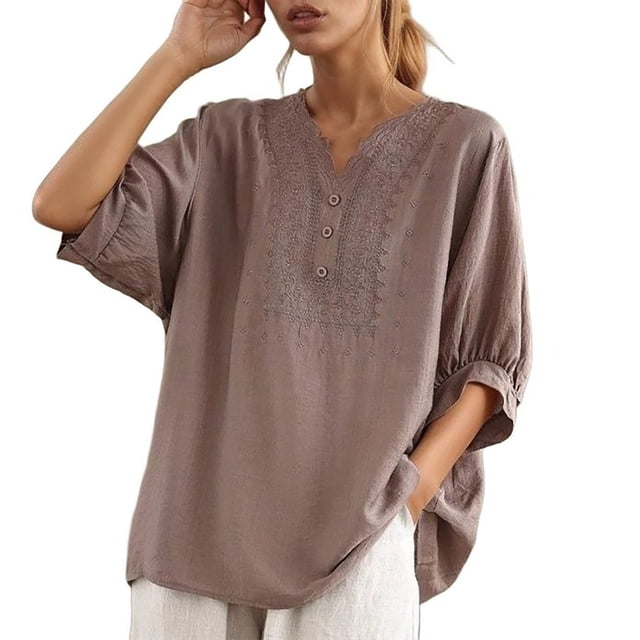 Hauts de Sport pour Femmes Manches Courtes T Col Hauts pour Femmes Extensible T-Shirts à Manches Longues pour Femmes T-Shirt Rayé pour Femmes Mode T-Shirt pour Femmes T-Shirts pour Femmes Coupe Ample Hauts pour Femmes Décontracté Été Raglan