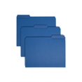 thumbnail image 1 of Carpeta de archivos SMEAD Interior con lengüeta cortada 1/3, tamaño carta, azul marino x100, 1 of 6
