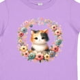 thumbnail image 4 of Inktastic Calico Kitten Cat Lover Wreath Girls Toddler T-Shirt, 4 of 5