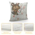 thumbnail image 4 of Chinese Panda Rabbit Decorative Pillow Cases Soft Coral Fleece Square Pillow Covers Pillows Case for Decor Sofa Living Room Bedroom, 4 of 5
