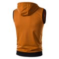 thumbnail image 3 of MSJUHEG Puffer Vest Women Mens Vest Men Women Autumn And Winter Fashion Casual Solid Color Zipper Hooded Sleeveless Cotton Top Vest Features Vests For Women 2023 Coffee M, 3 of 8