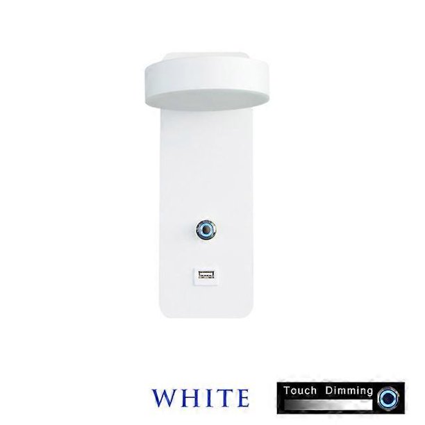Lámparas de pared LED de interior nórdicas para el hogar, 9 W, atenuación continua táctil, luz de pared, apliques de pared de color blanco y negro para sala de estar, sala de lectura, decoración, bl