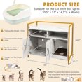 thumbnail image 3 of Canddidliike Hidden Cat Washroom with Double Doors and Scratch Cardboard-White, Litter Box Furniture, Litter Box Enclosure , Pet Crate, Cat Washroom Cabinet, Fits Most Litter Box, 3 of 3