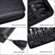 thumbnail image 3 of Bolsa organizadora de brochas de maquillaje profesional, estuche de cosméticos para artista de maquillaje, bolso de maquillaje de cuero, portátil de viaje negro (solo bolsa), 3 of 5