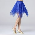 thumbnail image 2 of Women Performance Latina Skirt Solid Color Belly Latin Dance Sequins Irregular Skirt Shiny Nightclub Clothes, 2 of 4
