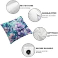 thumbnail image 6 of nygtbtfer Purple Flowers Design Teal Blue Floral Cute Garden Colorful Throw Pillow, Multicolor White, 6 of 7