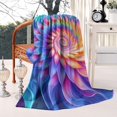 thumbnail image 2 of Colorful Tie Dye Spiral - Floral Pattern Blanket,Comfortable Soft Lamb Wool Throw Blanket,All Season,Warm Lightweight Blankets for Sofa Bed Couch Living Room Chair,50"x60", 2 of 4