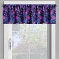 thumbnail image 2 of Ambesonne Celestial Window Valance, Dreamy Oriental Astronomy, 42" X 18", Dark Night Blue Fuchsia, 2 of 4