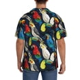 thumbnail image 3 of KLL Parrot Print Men's Shirt Short Sleeve Button Down Summer Cuba Beach Shirts- 4X-Large, 3 of 5