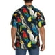 thumbnail image 3 of Fotbe Parrot Camisa Estampada de Manga Corta para Hombre, Casual de Verano, Estilo Playero, Sin Arrugas-Small, 3 of 5