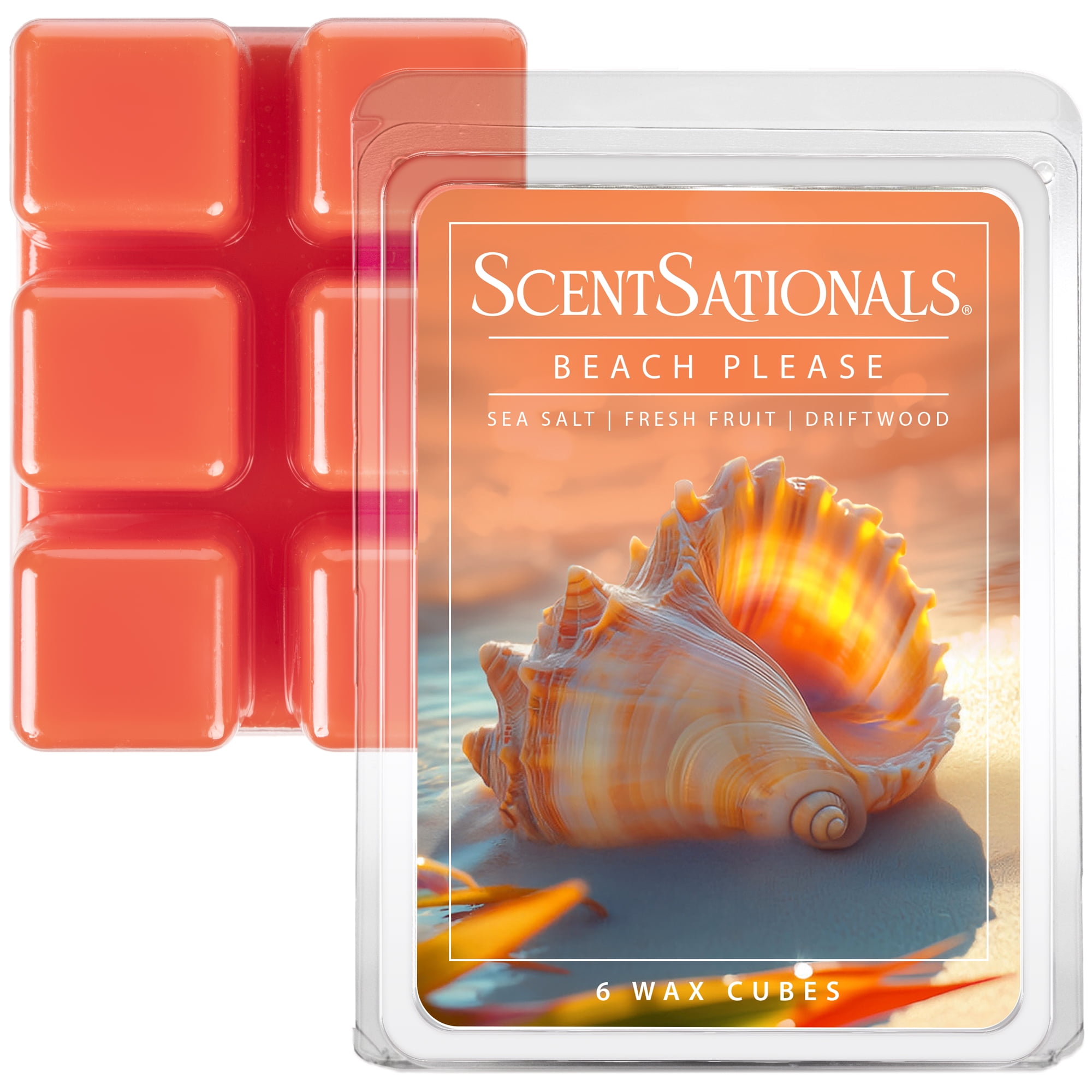 (2 pack) ScentSationals Beach Please Scented Wax Melts, 2.5 oz