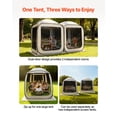 thumbnail image 6 of 12x6ft 2 in 1 Pop Up Screen House Tent Portable Screened Canopy with Carry Bag Netting Sides Ground Stakes for Garden Patio Backyard Outdoor Beige, 6 of 6