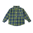 thumbnail image 5 of Ultrave Boys Plaid Flannel Shirt Long Sleeve Button Down Lapel Casual Kids Top with Chest Pocket 2-15Y, 5 of 7