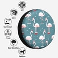 thumbnail image 6 of Kdxio Elegant Flamingo Wearing A Christmas Hat for Tire Cover Wheel Protectors Tyre Covers Weatherproof Wheel Covers Universal Fit for Trailer Rv SUV Truck Camper Travel Trailers 14 inch, 6 of 8