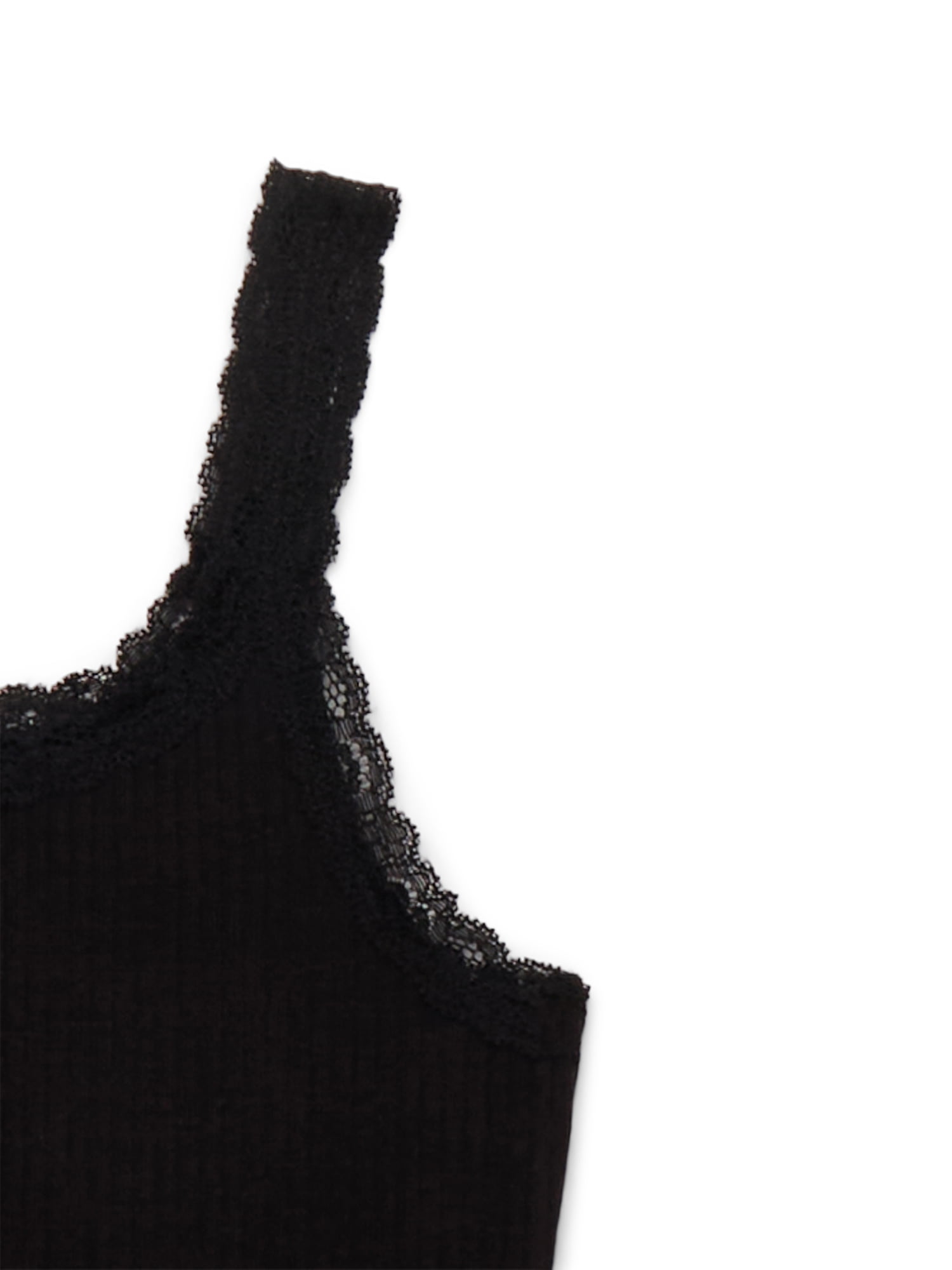 Wonder Nation Tween Girls Henley Tank Top with Lace Trim, Sizes 4-18