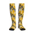 thumbnail image 3 of Compression Socks for Women and Men - zebras orange cute Compression Socks Circulation for Workout, 3 of 8