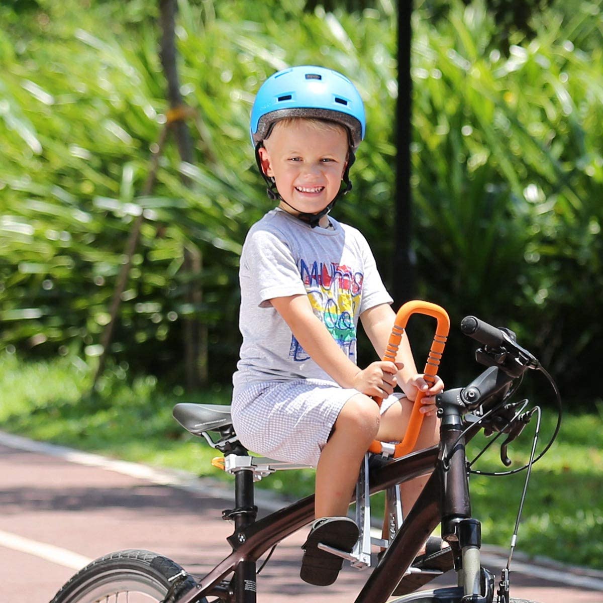 Bicycle Carrier Baby Kids Seat with Handrail Use for Mountain Bikes,Hybrid Bikes,Fitness Bikes Unisex Baby Safety Seat 528