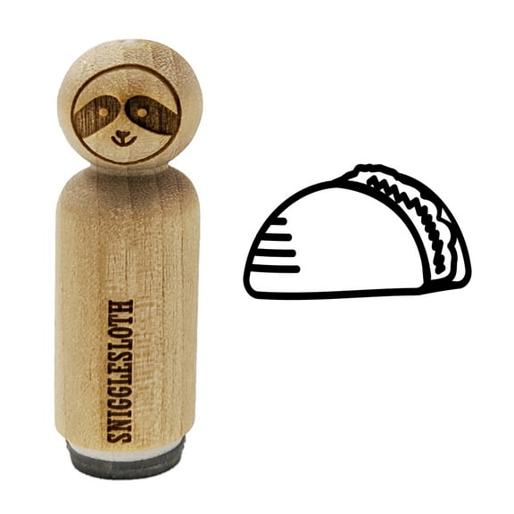 Taco Doodle Rubber Stamp for Scrapbooking Crafting Stamping - Mini 1/2 Inch