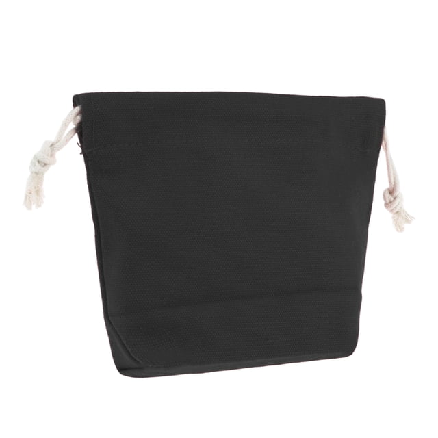 Bolsita de maquillaje pequeña con cordón para mujeres Unique Bargains para actividades al aire libre, viajes y vacaciones, color negro de lona - S