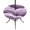 Purple, variant on Round Outdoor Tablecloth with Umbrella Hole and Zipper, Dark Green Ombre Fitted Table Cover with Elastic Edge for 55-60 Inch, Modern Geometric Moire Abstract Art Waterproof Patio Tablecoths