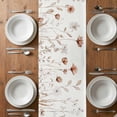 thumbnail image 4 of Table Runner 70 Inches Long for Kitchen Dining, Brown Red Spring Floral Dresser Scarf Farmhouse, Dining Table Decorations for Wedding/Parties, Summer Flowers Botanical Elegant 13 x 70 In, 4 of 8