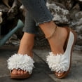 thumbnail image 3 of Dakaela Womens Orthopedic Wedge Sandals 2026 Dressy Flower Platform Slip on Slides Arch Support Casual Walking Beach Dress Shoes White 9.5, 3 of 7