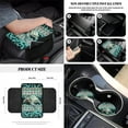 thumbnail image 5 of Jeiento Sea Turtle 12 PCS Front Car Seat Cover Full Set, with Steering Wheel Cover Seat Belt Pad Cover Armrest Box Mat Trash Bin Rear View Mirror Cover Keychain Air Vent Bag Southwest Aztec Teal, 5 of 7