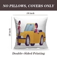 thumbnail image 2 of LALILO Throw Pillow Covers Young Black Woman Bright Yellow African Cushion Cover 18" x 18", 2 Pack, 2 of 6