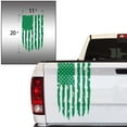 thumbnail image 2 of Distressed American USA US Flag Truck Tailgate Vinyl Decal Compatible with most Pickup Trucks EUA Flag Rear Graphic Car Sticker (11" x 20", Grass Green), 2 of 8