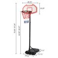 thumbnail image 3 of enyopro Basketball Hoop for Kids, Outdoor Portable Basketball Hoop, 62.99" - 82.77"(5.25ft - 6.9ft) Adjustable Height Basketball Goals , Mini Basketball Stand System with 28" PP Backboard, JA1025, 3 of 9