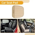 thumbnail image 3 of Ofertas Únicas 1 Pc 49.5x57cm Cojín Universal para Asiento de Automóvil - para Protección de Asiento de Conducción en Viajes en Coche Antideslizante - Cuero Sintético Suave Beige, 3 of 7