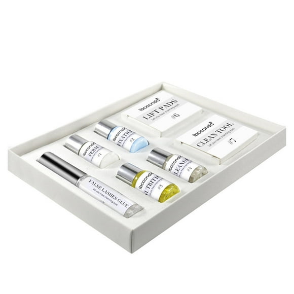 ibcccndc 7-Piece Eyelash Perm Kit for Long-Lasting Curls, Protein Lash Lift Set with Tools, International Version