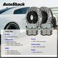 thumbnail image 3 of AutoShack Rear Brake Rotors, Ceramic Pads & Calipers for Chevrolet, Trailblazer 2002-2009, 4WD AWD RWD L6 4.2L V8 5.3L 6.0L - E-Coated Drilled & Slotted - ShadowGuard - 12.8" (325 mm), 6-Lug, 3 of 5