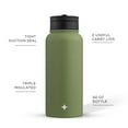 thumbnail image 3 of JoyJolt Vacuum Insulated Water Bottle with Flip Lid & Sport Straw Lid - 32 oz - Green, 3 of 8