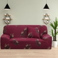 thumbnail image 2 of REGALWOVEN Floral Print Sofa Slipcover 3 Seater Couch Cover, Burgundy, 2 of 6