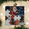 thumbnail image 2 of Adorno de cristal con forma de rompecabezas de Papá Noel navideño del Viejo Mundo, 2 of 6