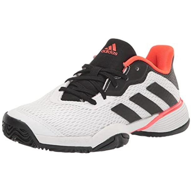 adidas Barricade Tennis Shoe White Core Black Solar Red 6 US Uni