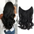 thumbnail image 2 of Benehair Adjustable Headband Invisible Wire Hair Extensions Highlight Long Wavy Curly Synthetic Hairpiece for Women Heat Resistant Fiber No Clip, 2 of 8