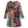 thumbnail image 4 of Abrigo con capucha suelto vintage para mujer, abrigo de parka cálido de invierno, prendas de vestir Irfora 3XL, 4 of 7